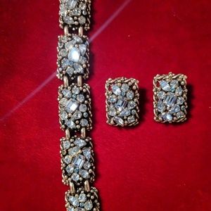 Barclay Signed Vintage Bracelet & Earrings